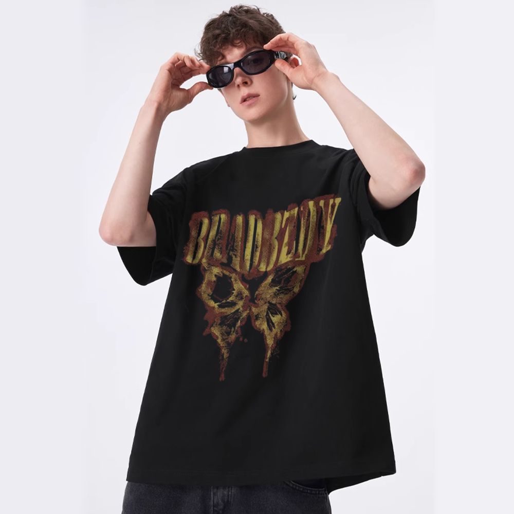 High Street Butterfly Flame Letters T-Shirt