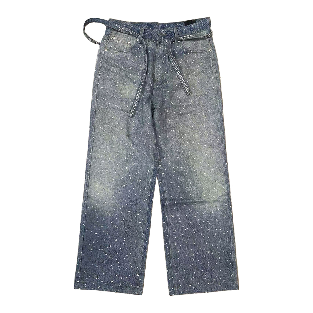 LoopStone Rhinestone Baggy Jeans
