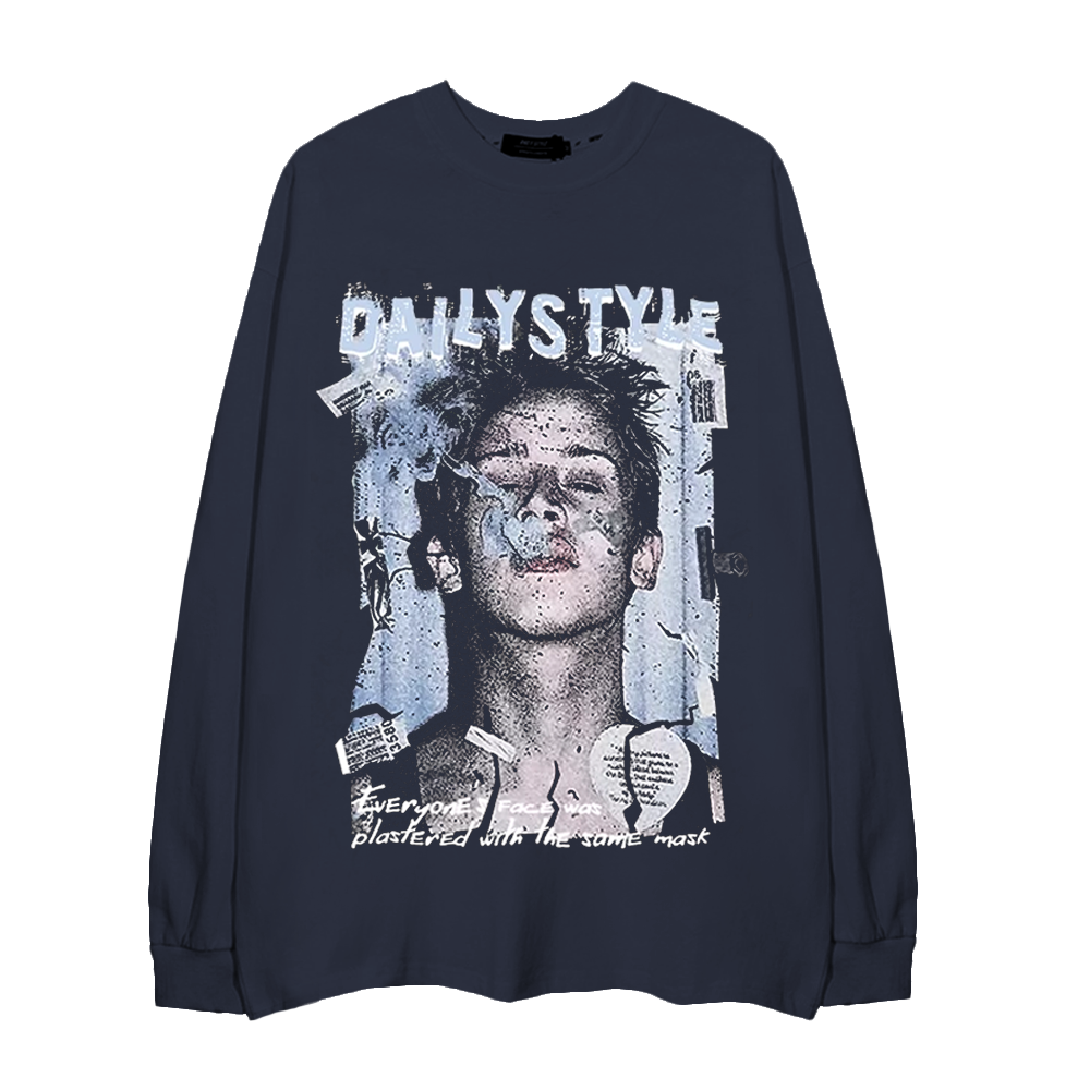 Boy Blowing Smoke Long-Sleeve Shirt