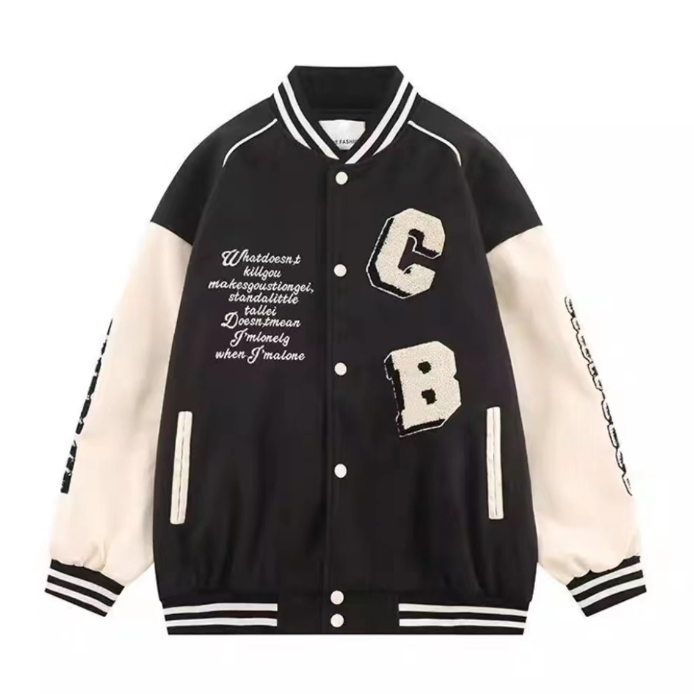 Autumn Simple Letter Varsity Jacket
