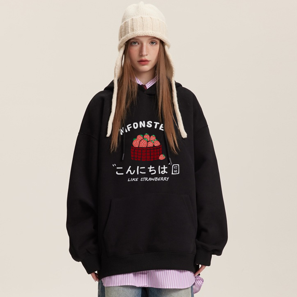Urban Strawberry Graphic Hoodie