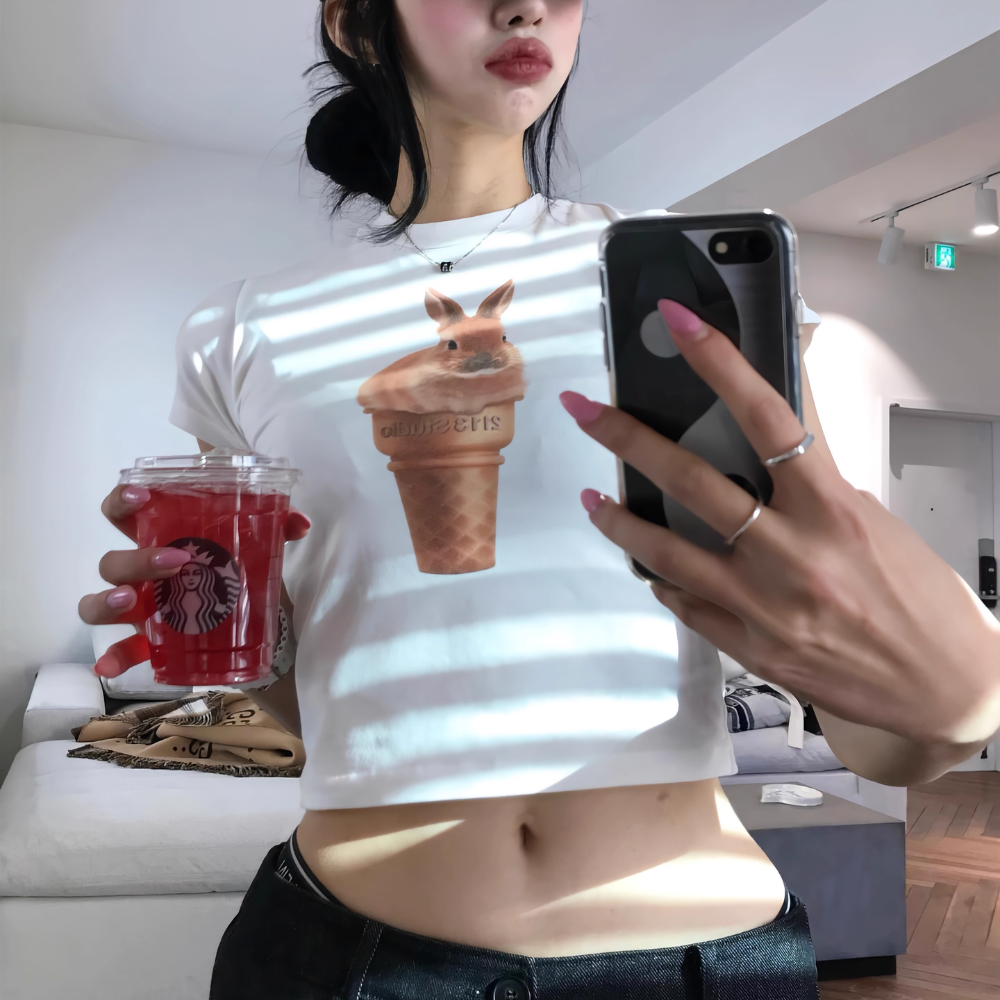 Women's Cone Rabbit Short-Shirt