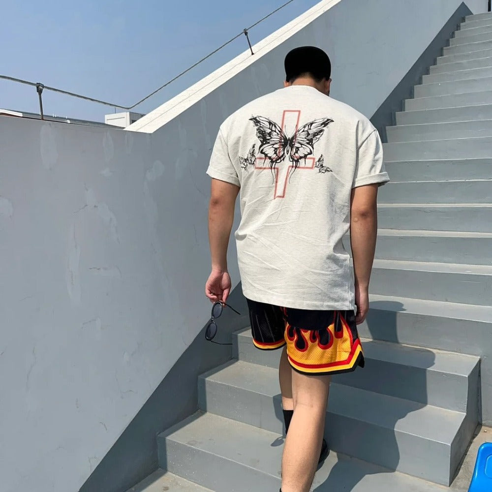 Quick-Drying Printed Mesh Shorts