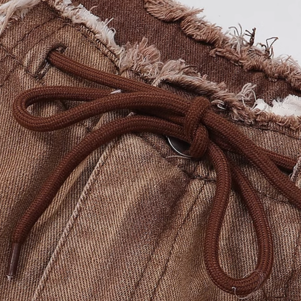 Women's Street Yellow Gradient Letter Jeans