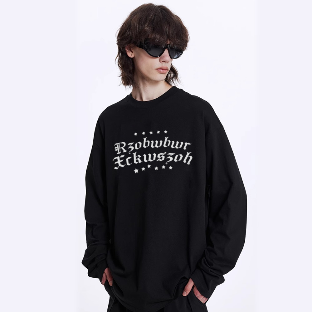 Street Christian Pattern Graphic Sweatshirt