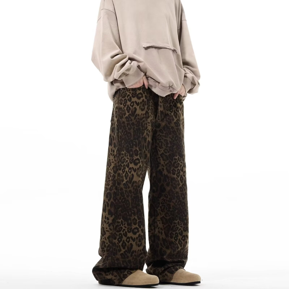 American High Street Leopard Jeans