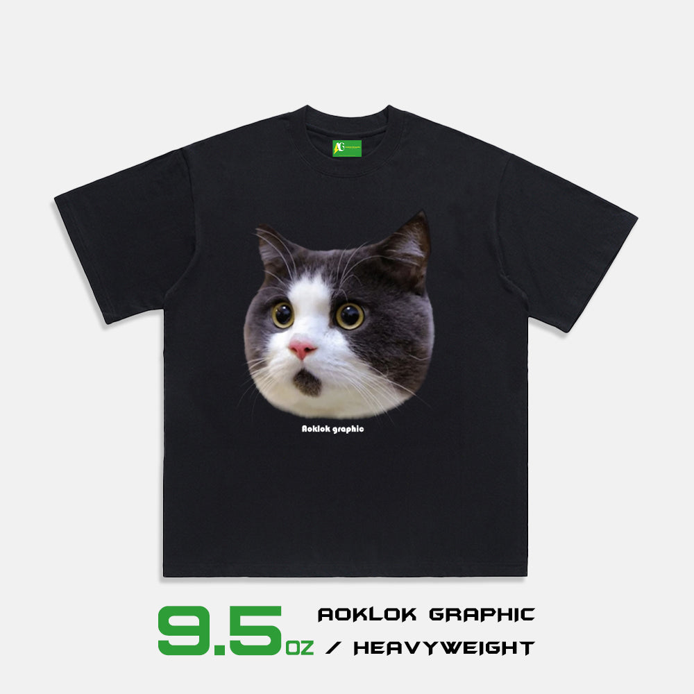 AG®Vintage Big Head Cat T-shirt