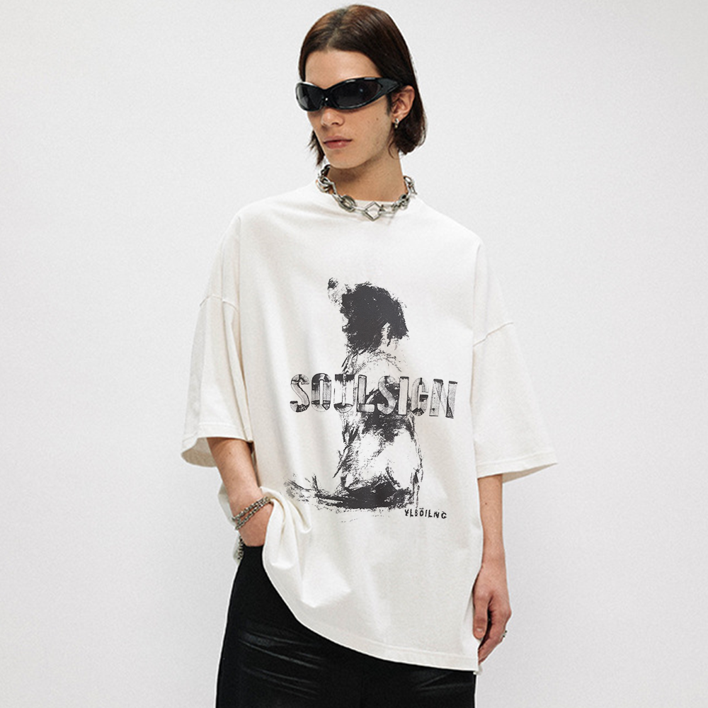 Abstract Dog Silhouette T-shirt
