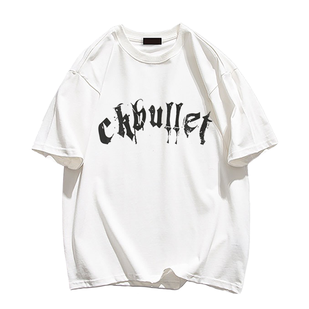 Retro Dark Cross Letters T-Shirt