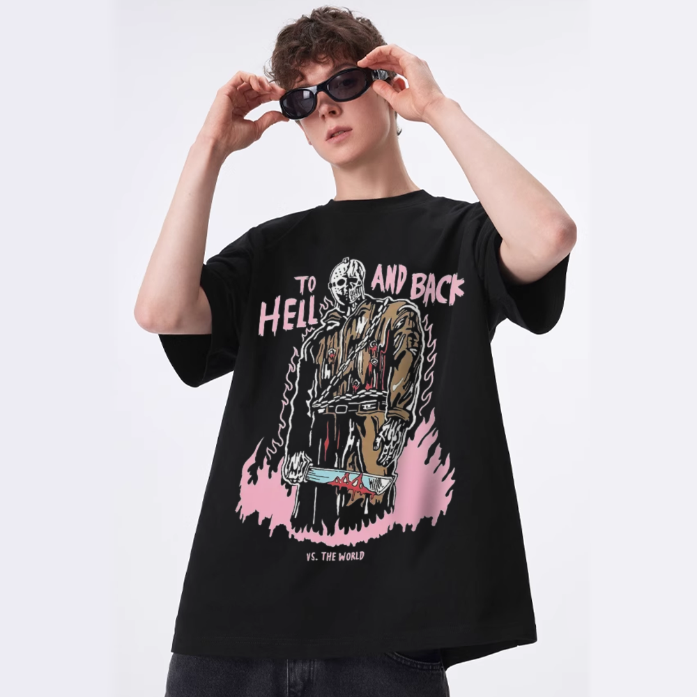 Basketball Team Skull Round Neck T-shirt