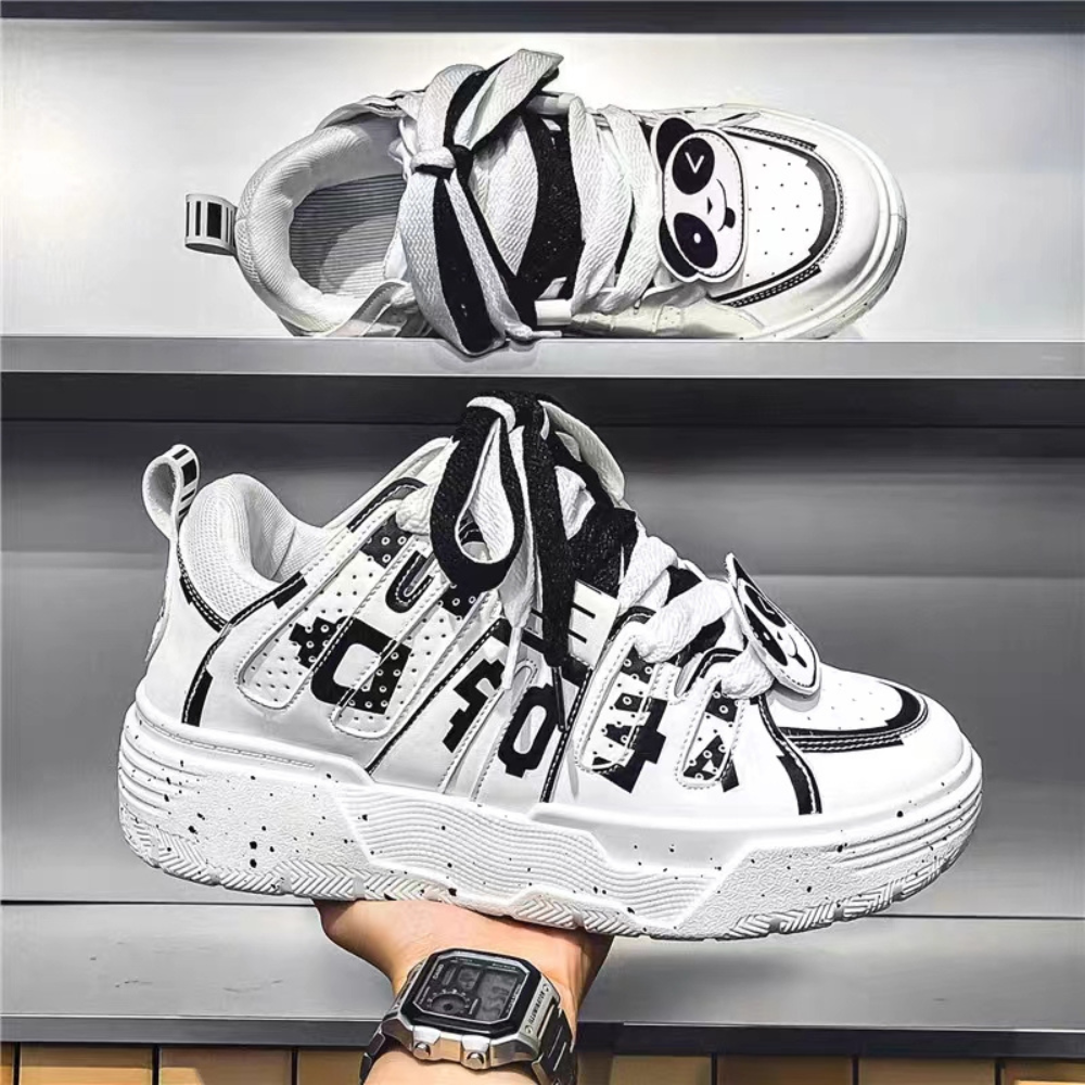 Urban Cartoon Panda Patchwork Sneaker