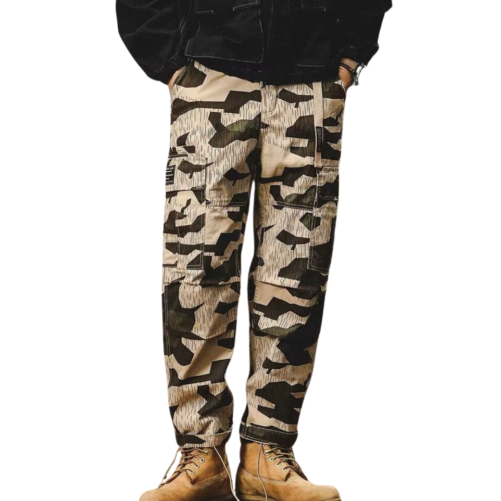 New Trendy Brand Loose Straight Camouflage Cargo Pants