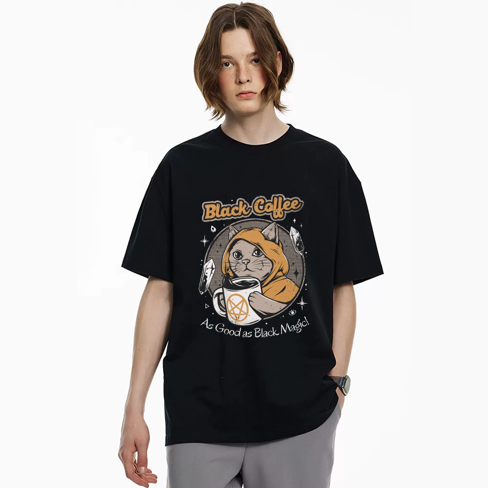 Black Magic Coffee Cat T-Shirt