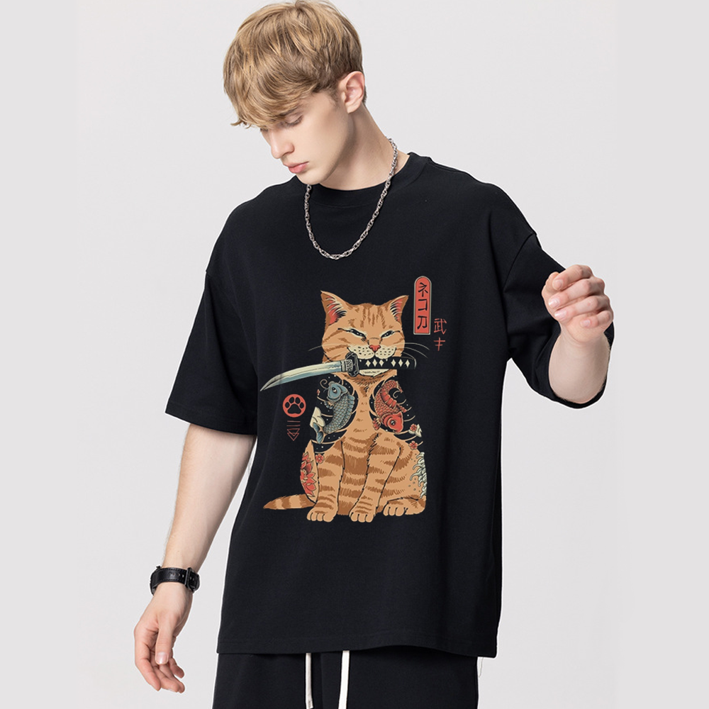 Japanese Samurai Cat T-Shirt