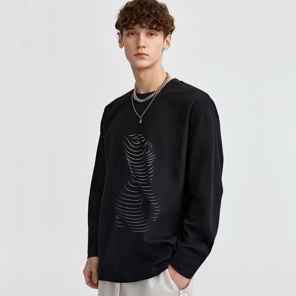 Abstract Portrait Bady Long Sleeve Shirt