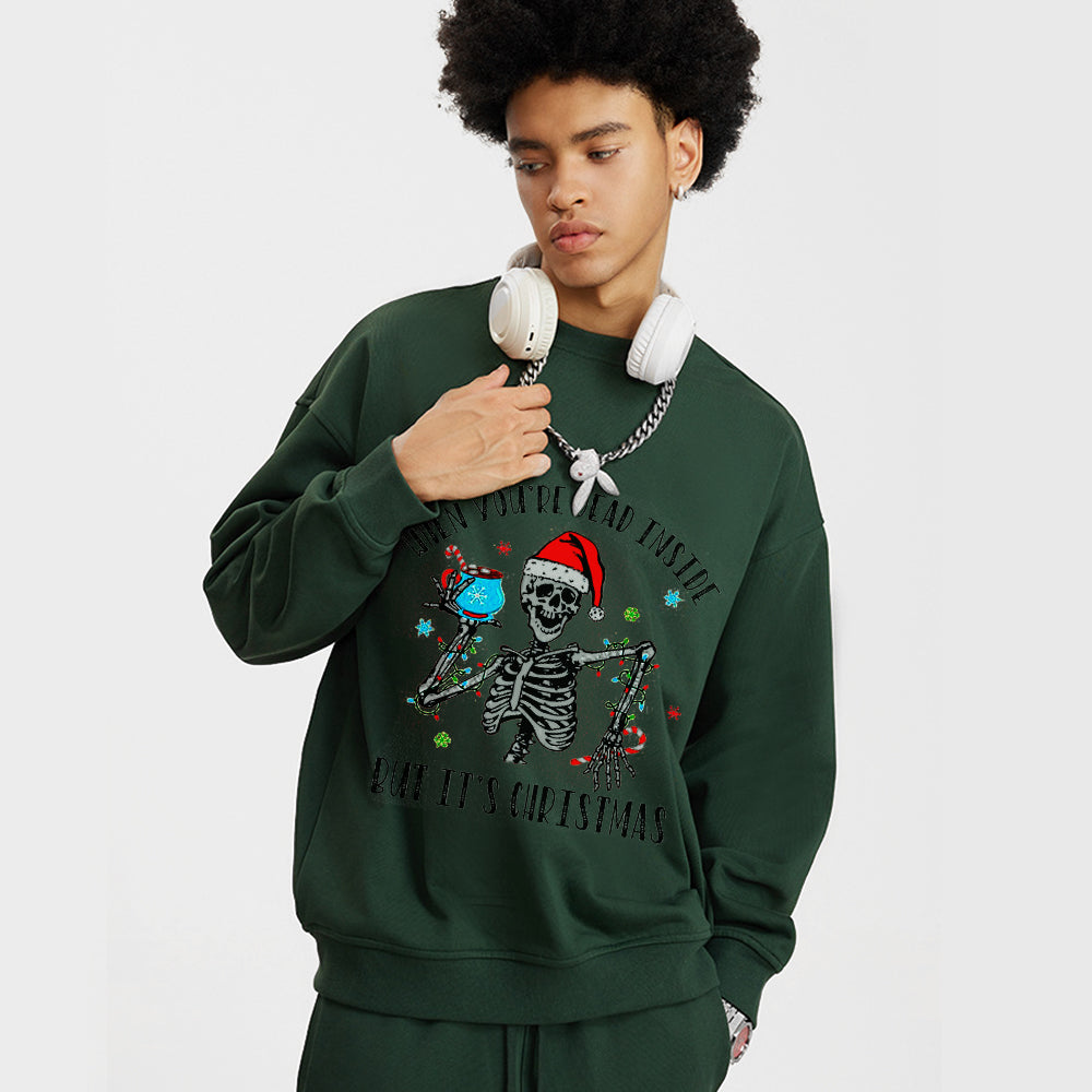 Retro Christmas Skull Sweatshirt