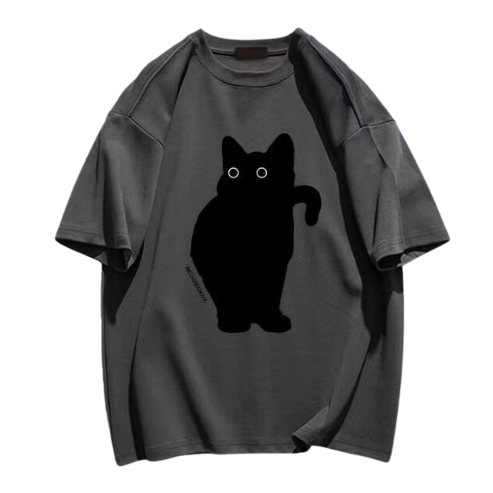Apathy Little Black Cat T-shirt