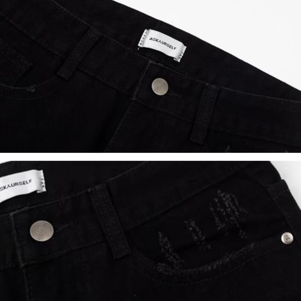 American Casual Side Split Floor Sweeping Street Jeans