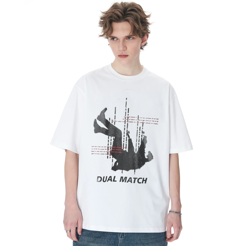 Street Fall Silhouette Cotton T-shirt
