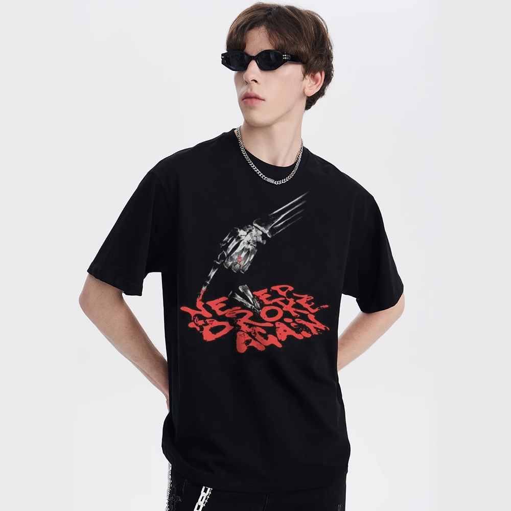Urban Hip Hop Skeleton Graphic T-shirt