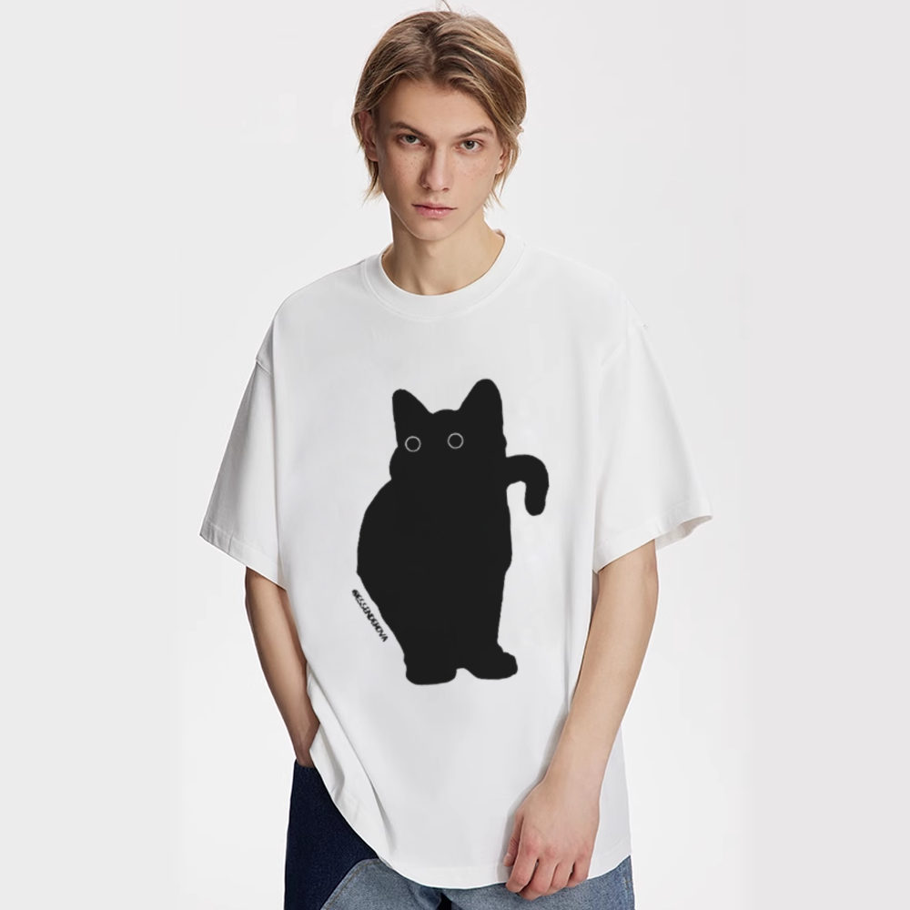 Apathy Little Black Cat T-shirt