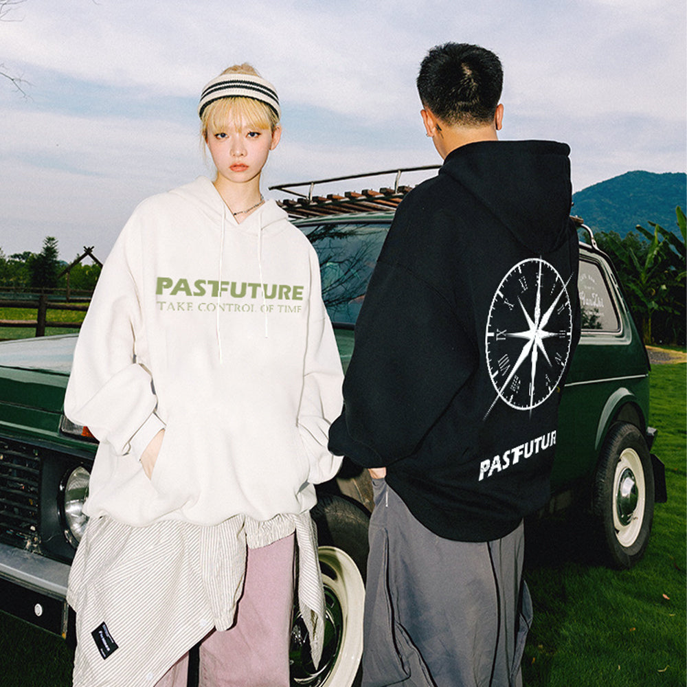Past Future | Clock Logo Big Element Hoodie