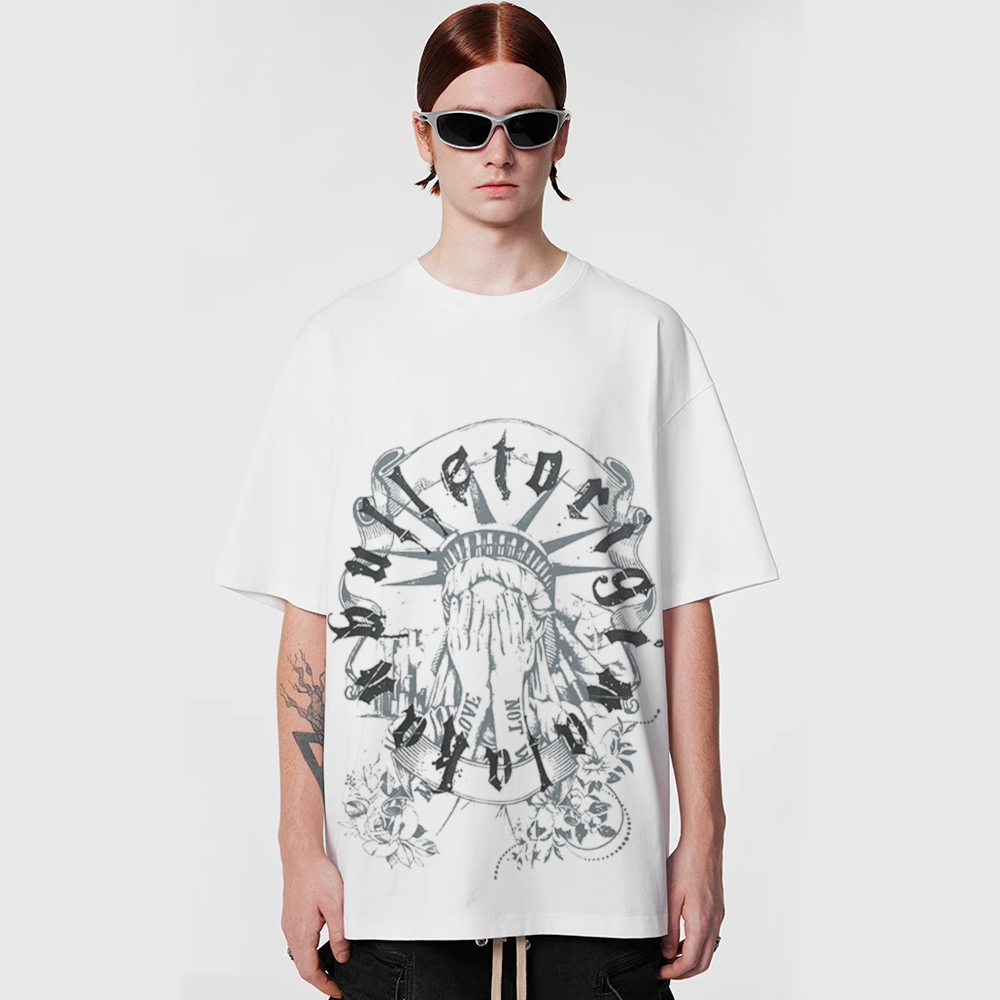 Statue Of Liberty Letters Circle T-Shirt