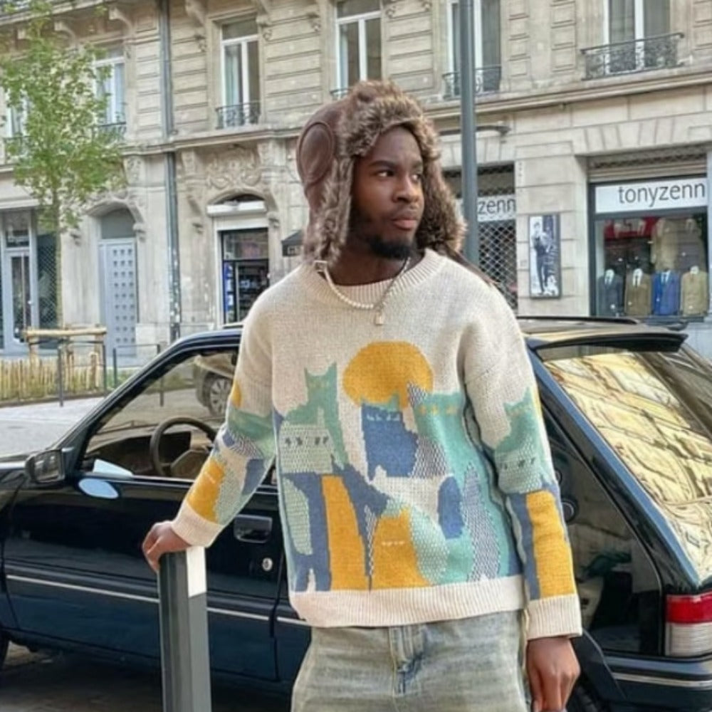 High-End Leather And Fleece Ski Flight Hat