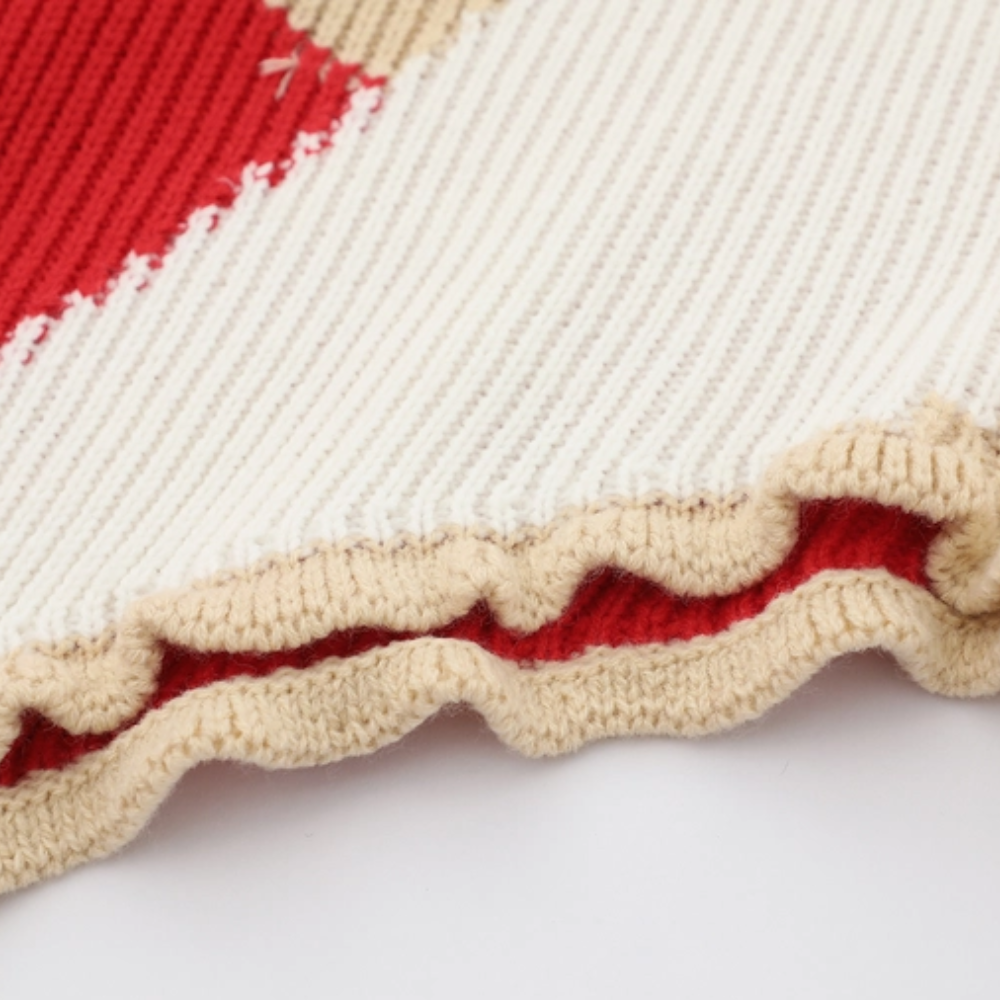 Irregular Hem Star Sweater