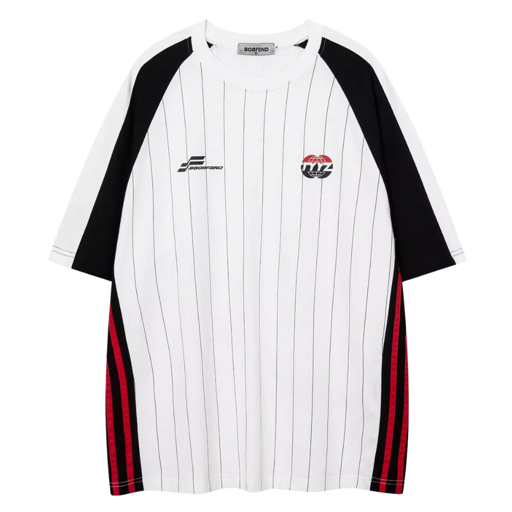 American Loose EmbroidEred Lapel T-shirt