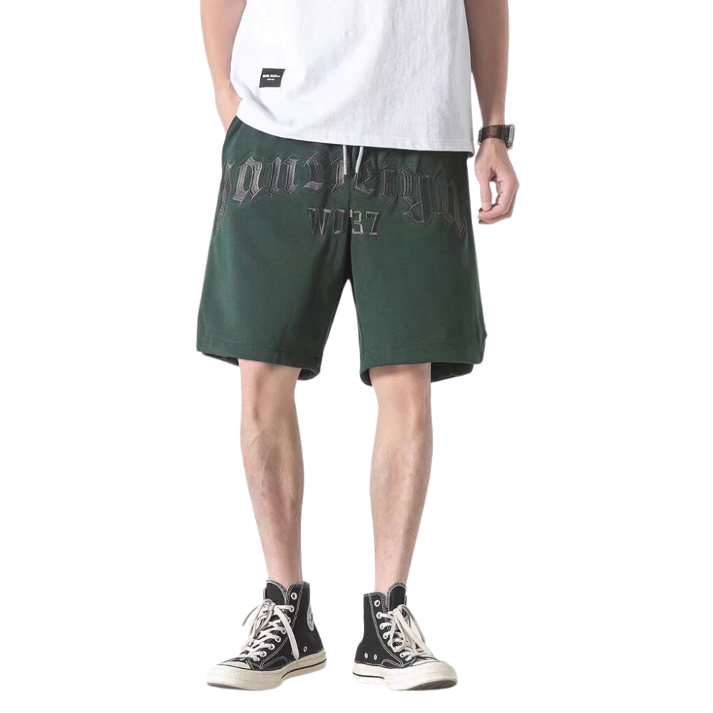 Street Letter Embroidery Basketball Shorts