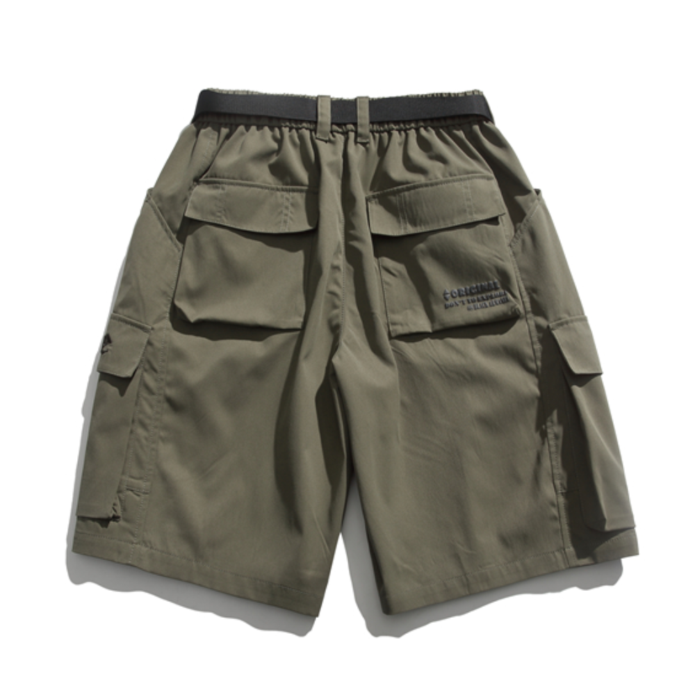 Japanese Solid Color Cargo Shorts