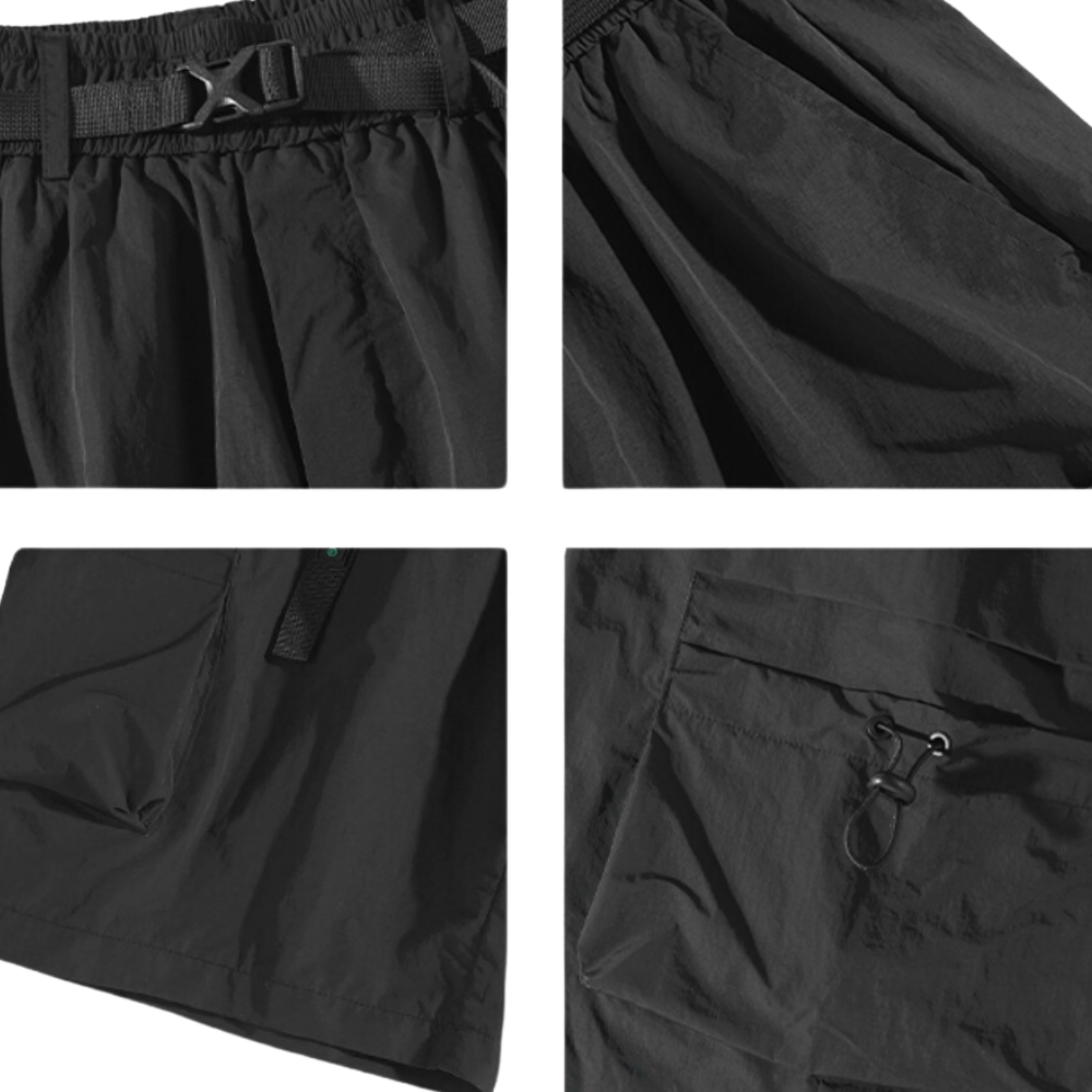 Casual Cargo Belt Large Pocket Shorts