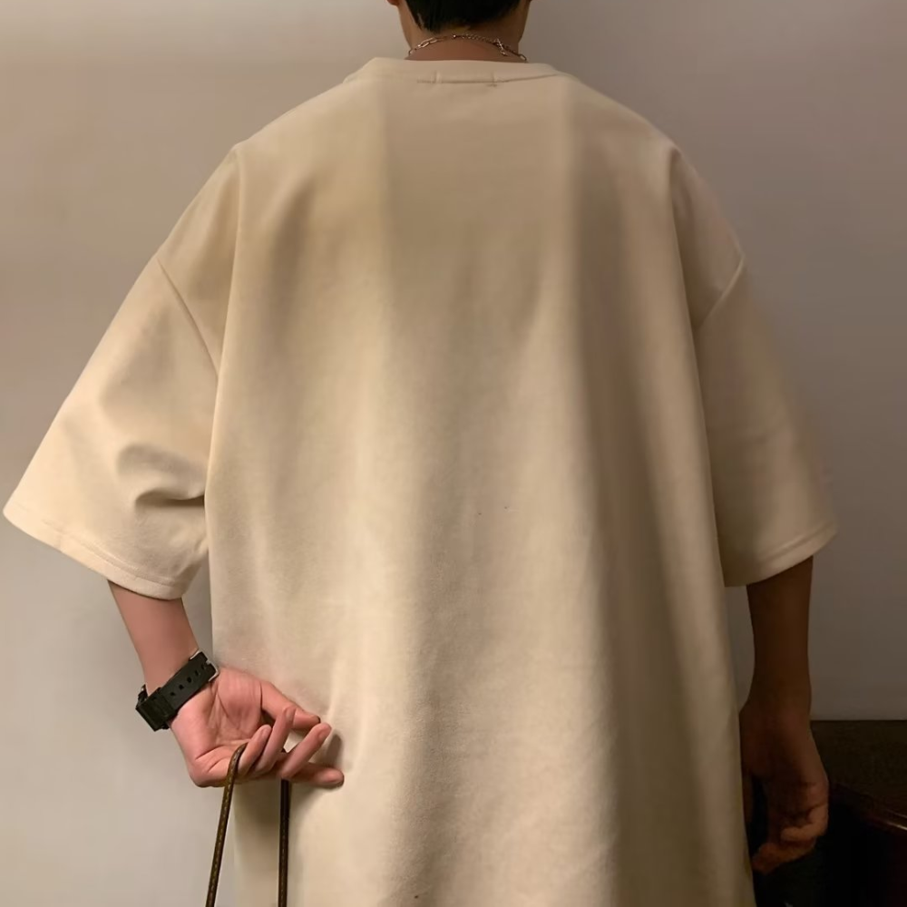 Simple W letter Print T-shirt