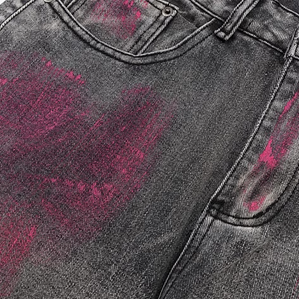 DF| Street Art Spray Painted Jeans
