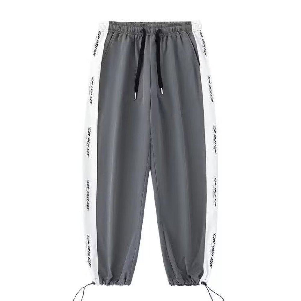 Summer Ice Silk Drawstring Sports Pants