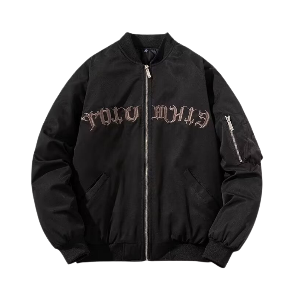 American Letter Embroidered Couple Jacket