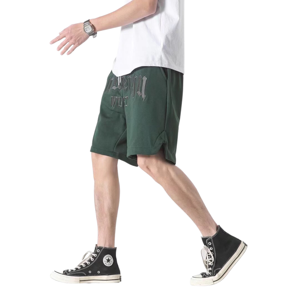 Street Letter Embroidery Basketball Shorts