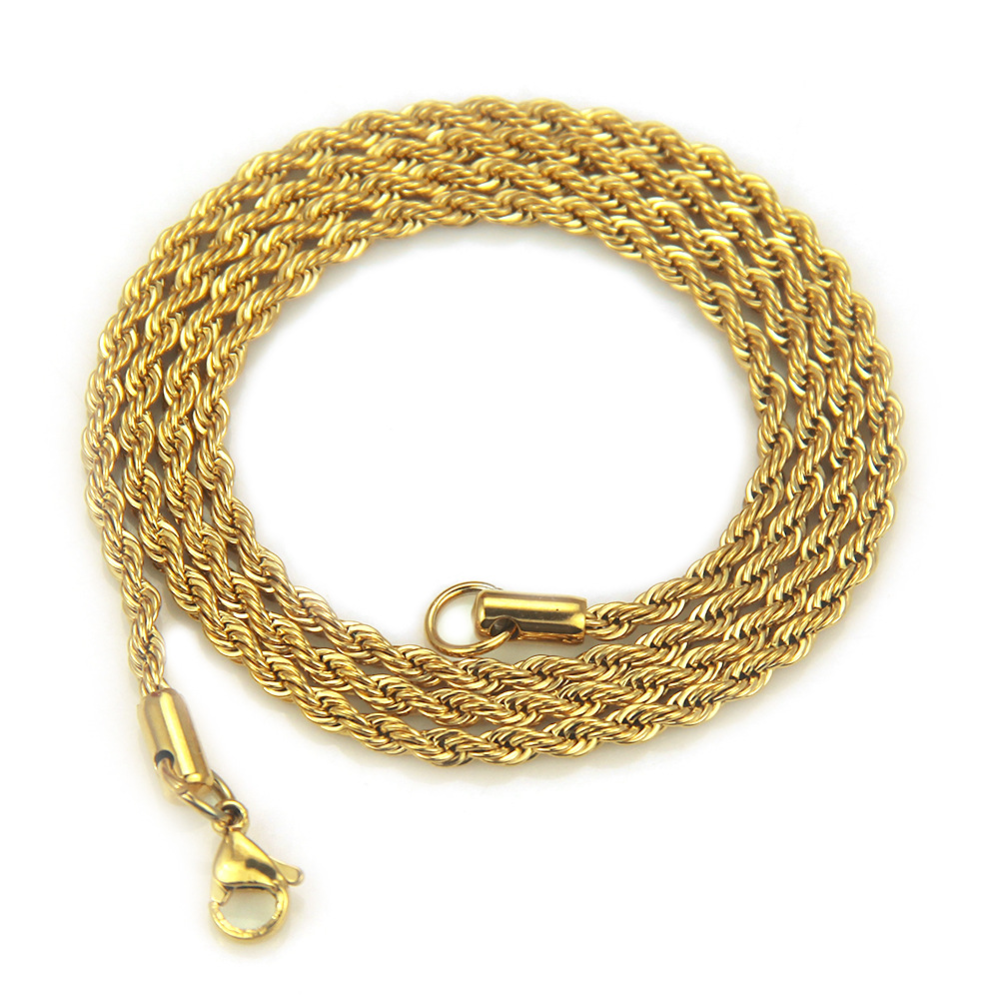 Fashion Steel Titanium Twist Necklace