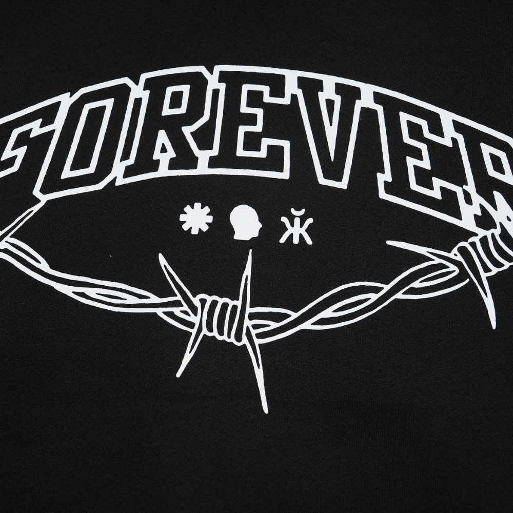 Black Alphabet Hoodie