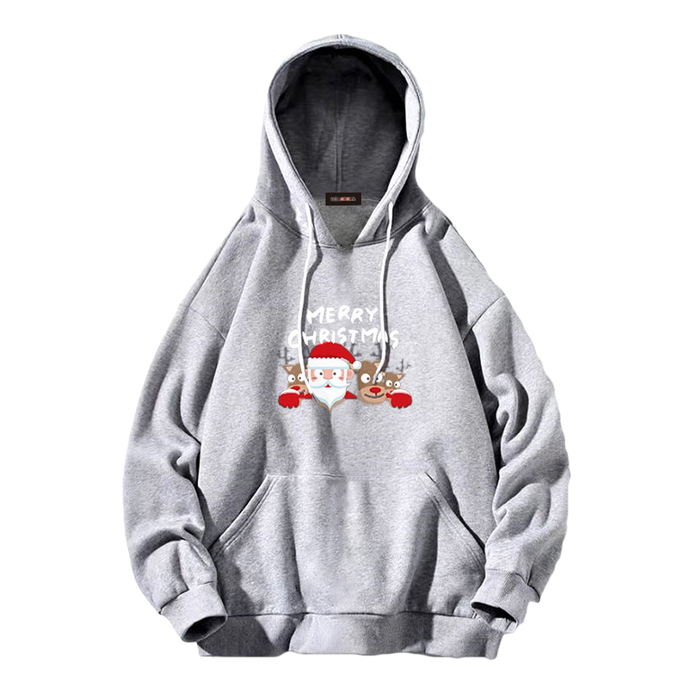 Cute Santa Claus And Elk Hoodie