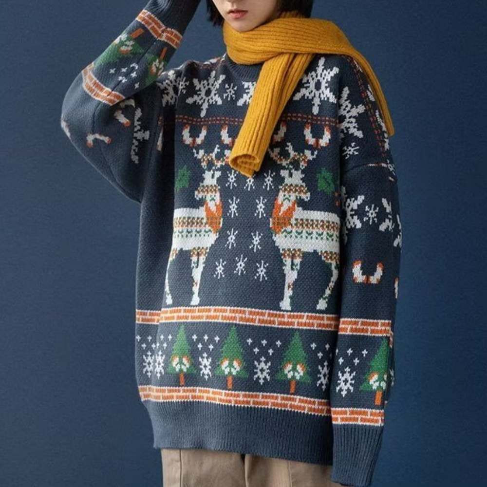 Christmas Elk Knitted Sweater