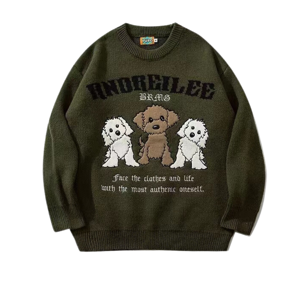 Cute Three Puppies Sweater