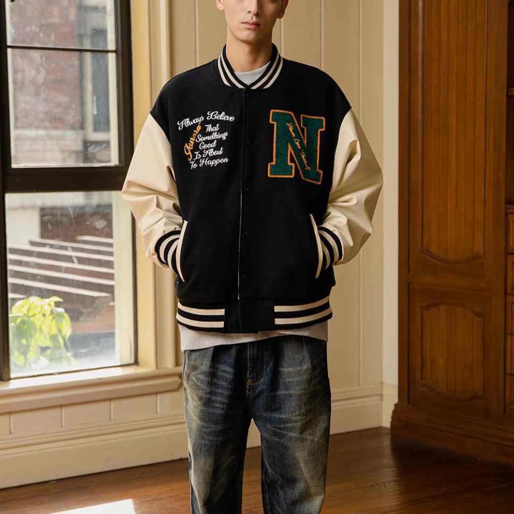 Classic Book Comfort Panel Varsity Jacket