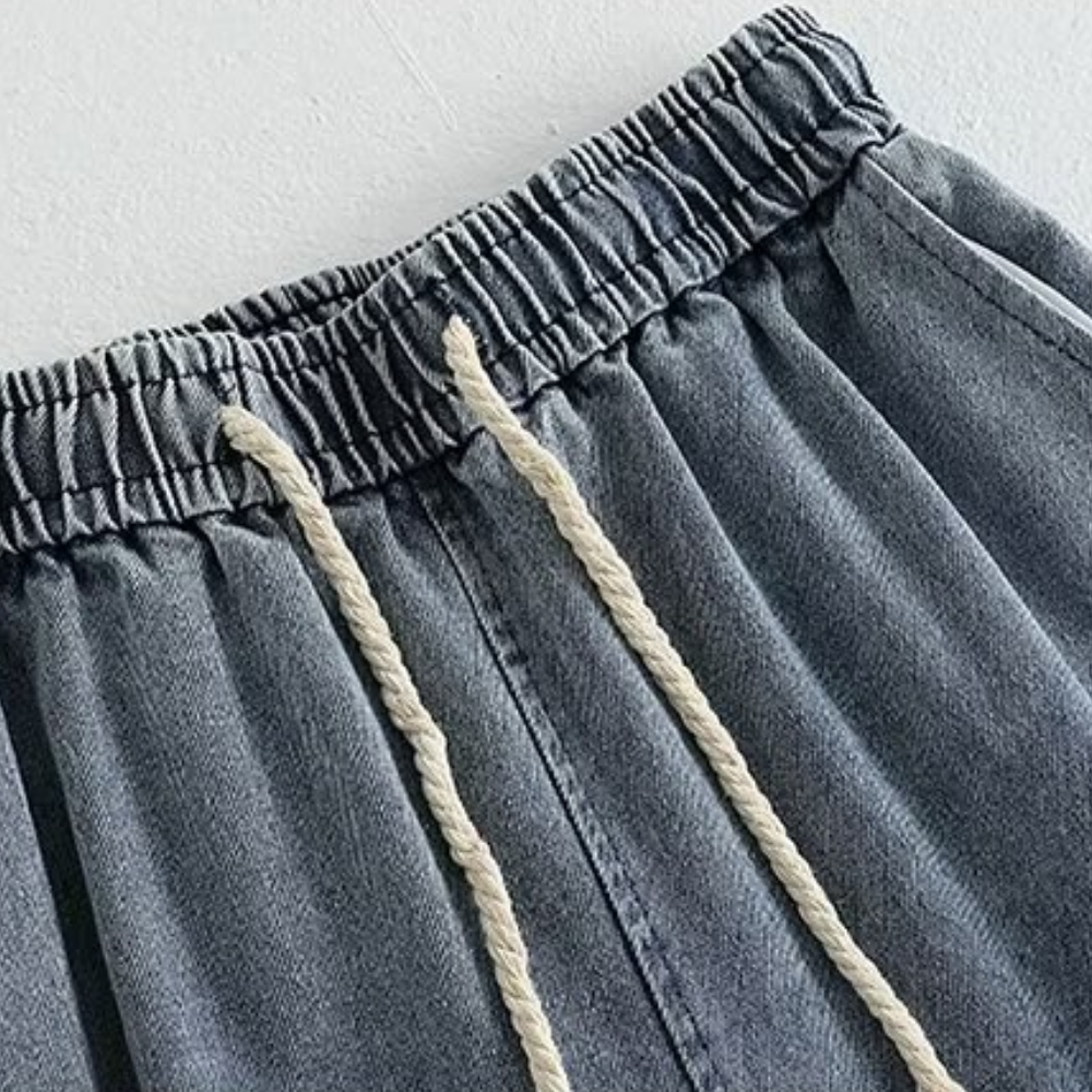 Urban Solid Drawstring Cargo Shorts