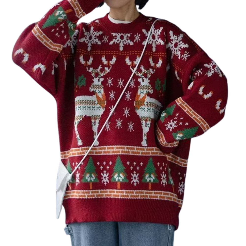 Christmas Elk Knitted Sweater