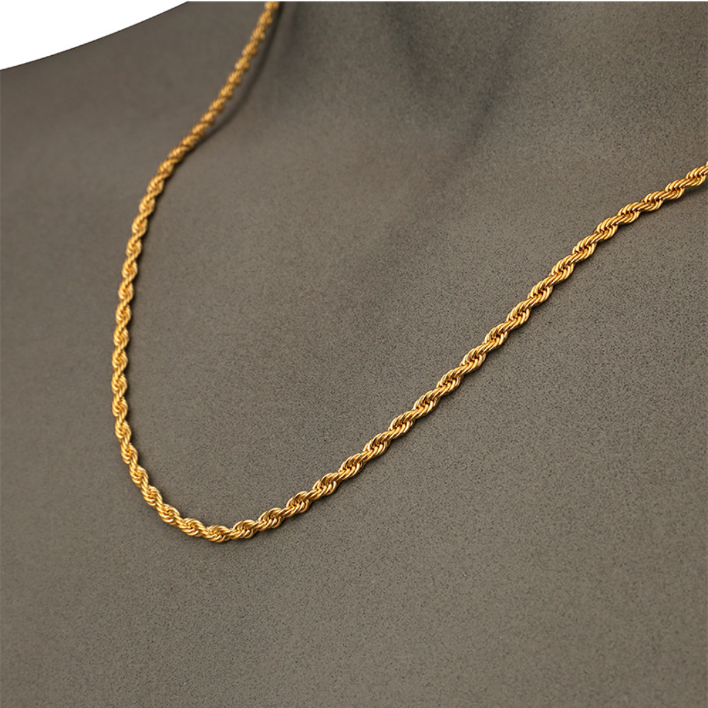 Fashion Steel Titanium Twist Necklace