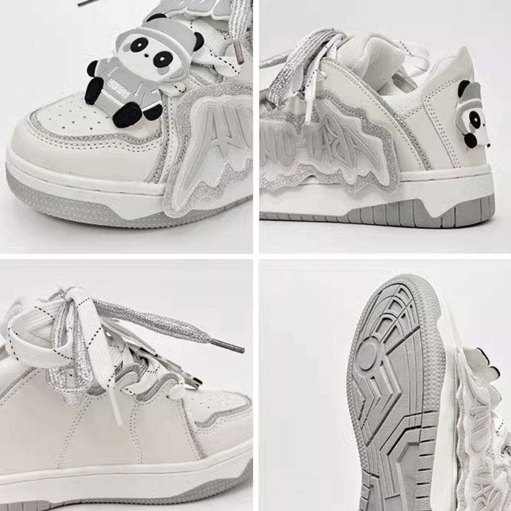 Cute Bear Patch 3D Letter Shoes