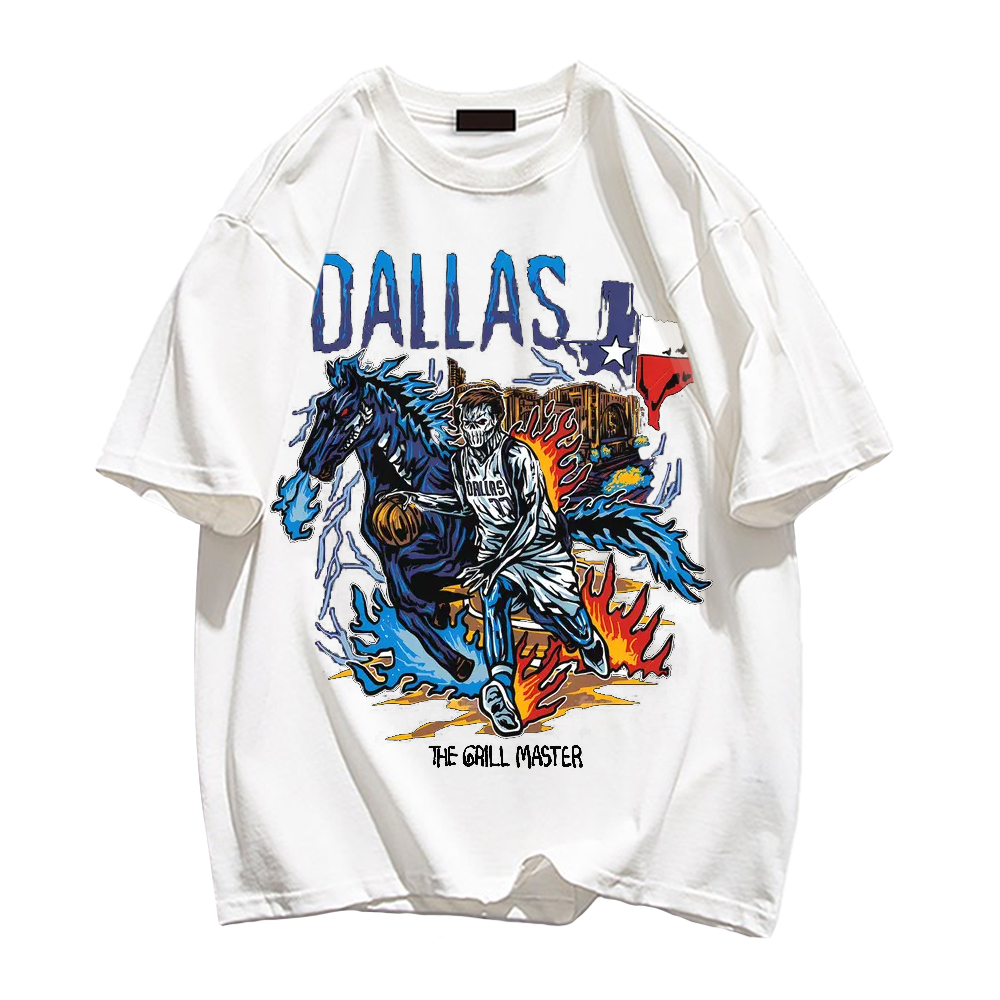 Basketball Star Skull Graphic T-shirt