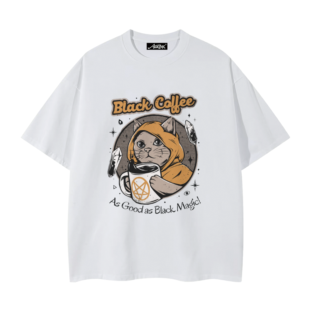 Black Magic Coffee Cat T-Shirt